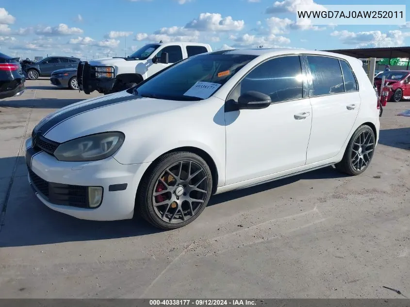 WVWGD7AJ0AW252011 2010 Volkswagen Gti 4-Door