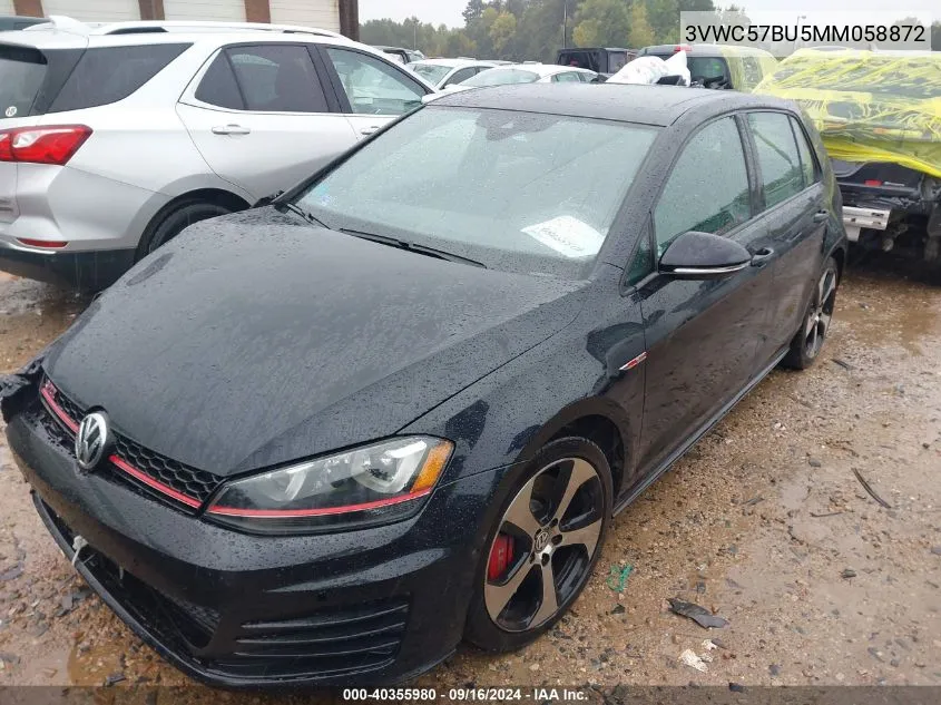 2021 Volkswagen Jetta 1.4T R-Line/1.4T S/1.4T Se VIN: 3VWC57BU5MM058872 Lot: 40355980