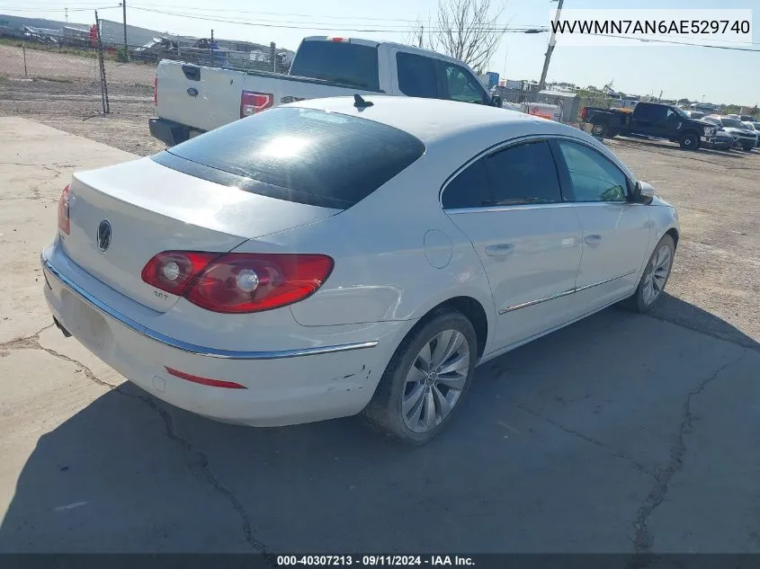 2010 Volkswagen Cc Sport VIN: WVWMN7AN6AE529740 Lot: 40307213