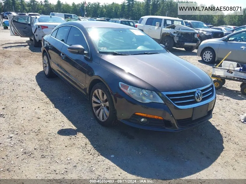 2010 Volkswagen Cc Sport VIN: WVWML7AN8AE508071 Lot: 40330403