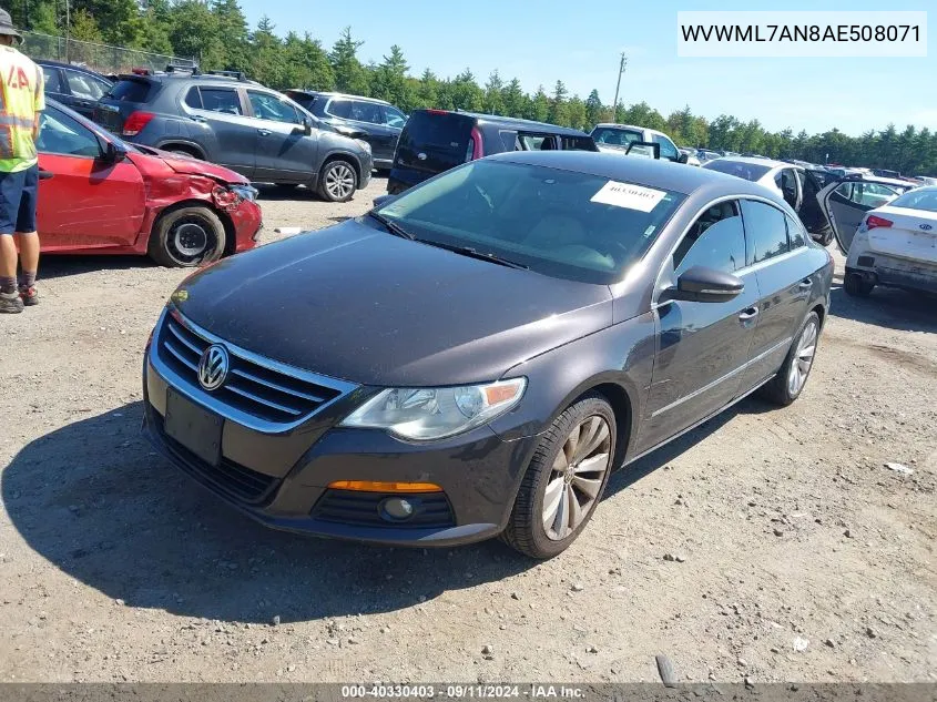 2010 Volkswagen Cc Sport VIN: WVWML7AN8AE508071 Lot: 40330403