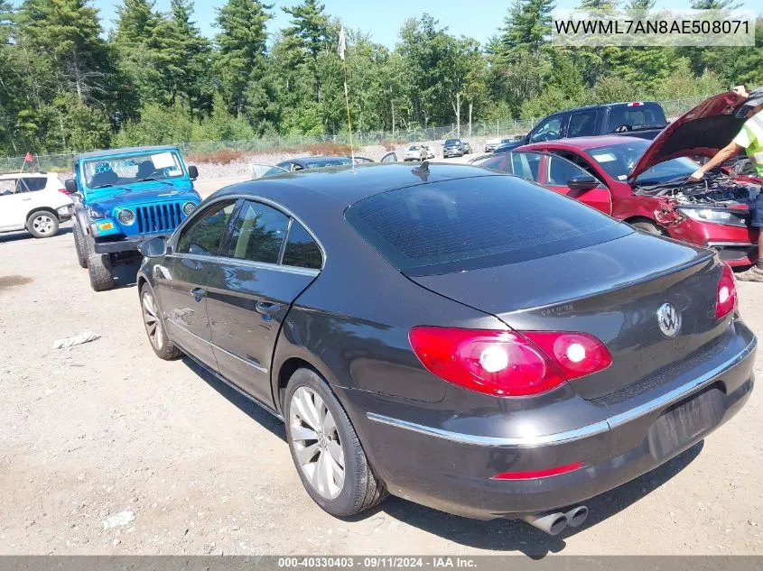 2010 Volkswagen Cc Sport VIN: WVWML7AN8AE508071 Lot: 40330403