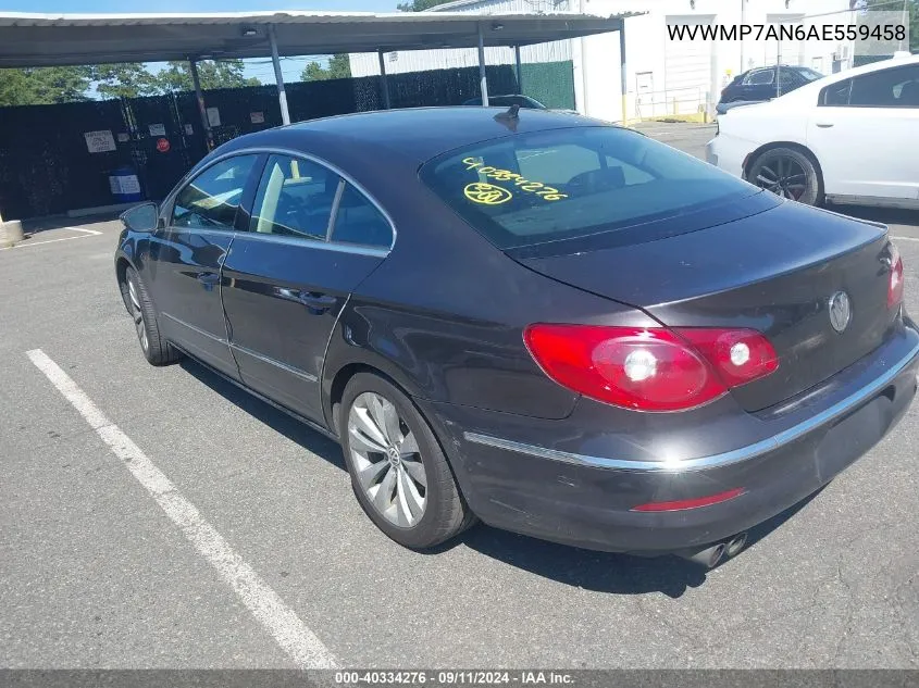 2010 Volkswagen Cc Sport VIN: WVWMP7AN6AE559458 Lot: 40334276