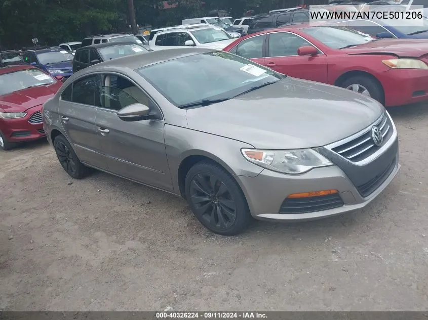 WVWMN7AN7CE501206 2012 Volkswagen Cc Sport