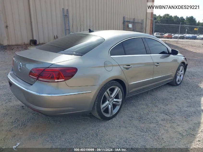 2013 Volkswagen Cc 2.0T Sport Plus VIN: WVWBN7ANXDE529221 Lot: 40319999