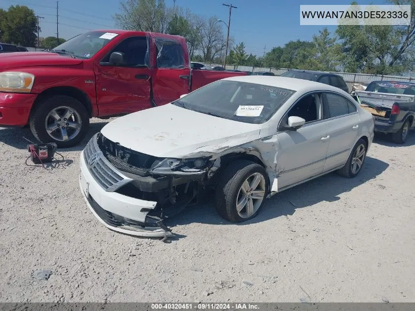 2013 Volkswagen Cc Sport VIN: WVWAN7AN3DE523336 Lot: 40320451