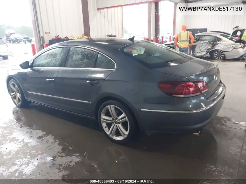 2013 Volkswagen Cc 2.0T Sport Plus VIN: WVWBP7ANXDE517130 Lot: 40366493