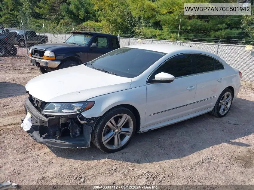 WVWBP7AN7GE501942 2016 Volkswagen Cc Sport/R-Line