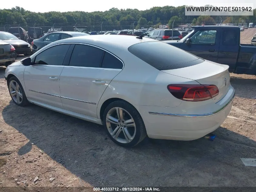 WVWBP7AN7GE501942 2016 Volkswagen Cc Sport/R-Line