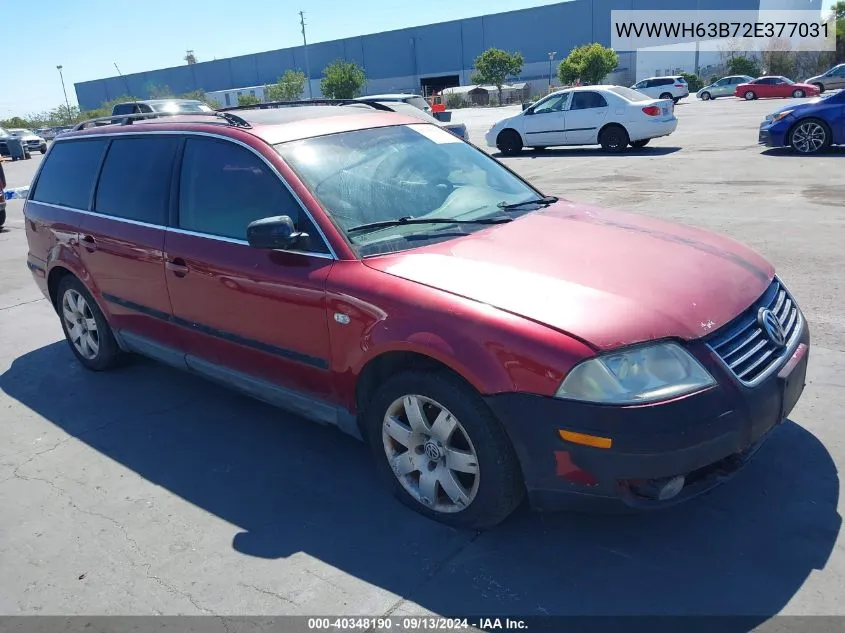 WVWWH63B72E377031 2002 Volkswagen Passat Glx