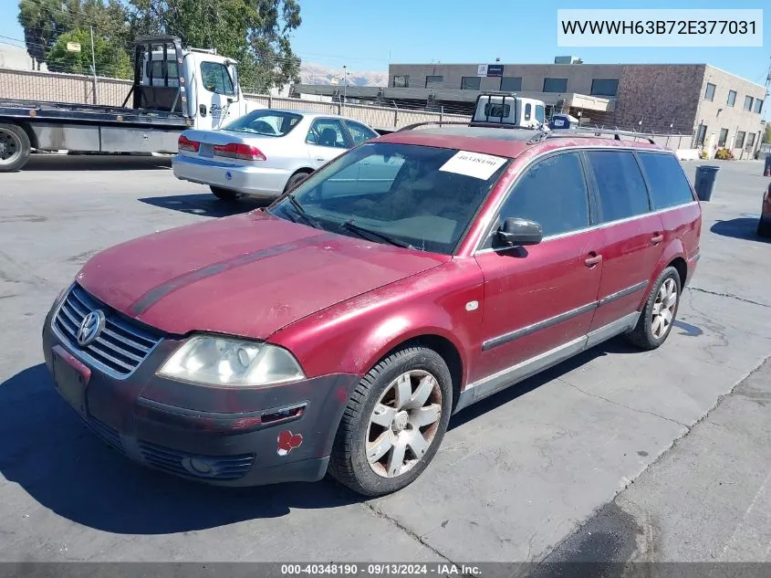 WVWWH63B72E377031 2002 Volkswagen Passat Glx