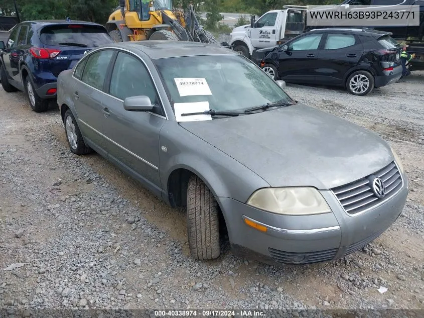 WVWRH63B93P243771 2003 Volkswagen Passat Glx