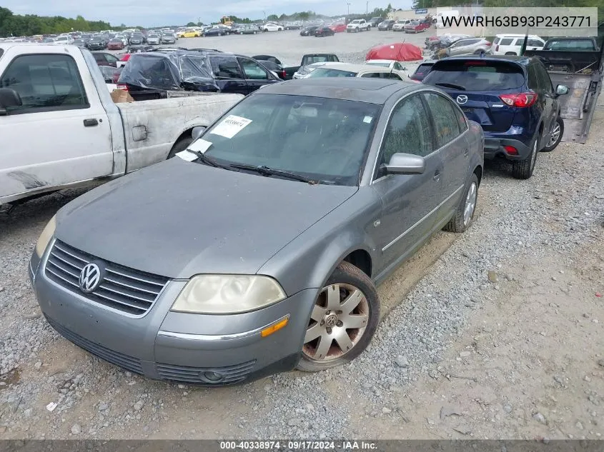 WVWRH63B93P243771 2003 Volkswagen Passat Glx