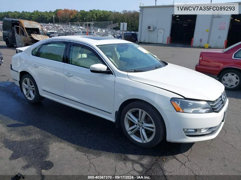 2015 Volkswagen Passat 2.0L Tdi Sel Premium VIN: 1VWCV7A35FC089293 Lot: 40367370