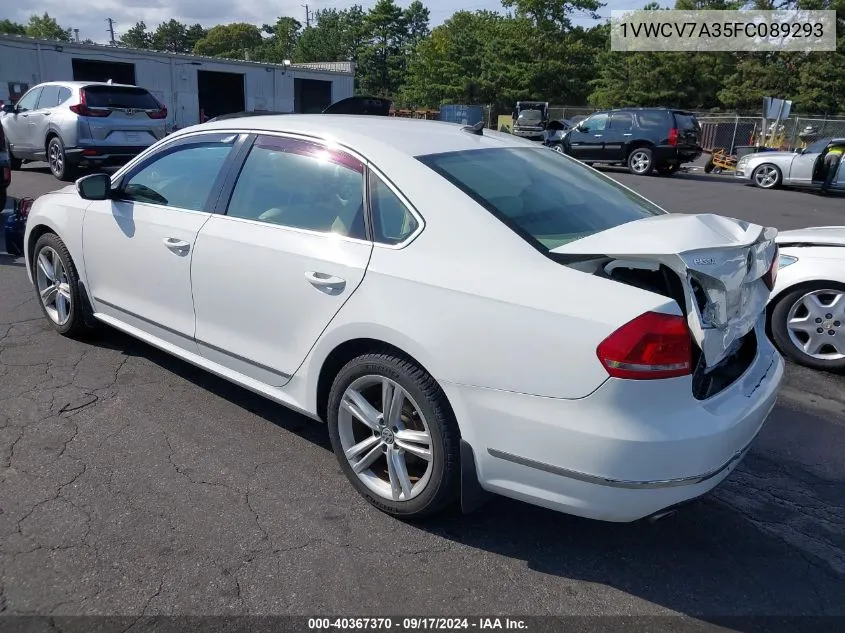 2015 Volkswagen Passat 2.0L Tdi Sel Premium VIN: 1VWCV7A35FC089293 Lot: 40367370