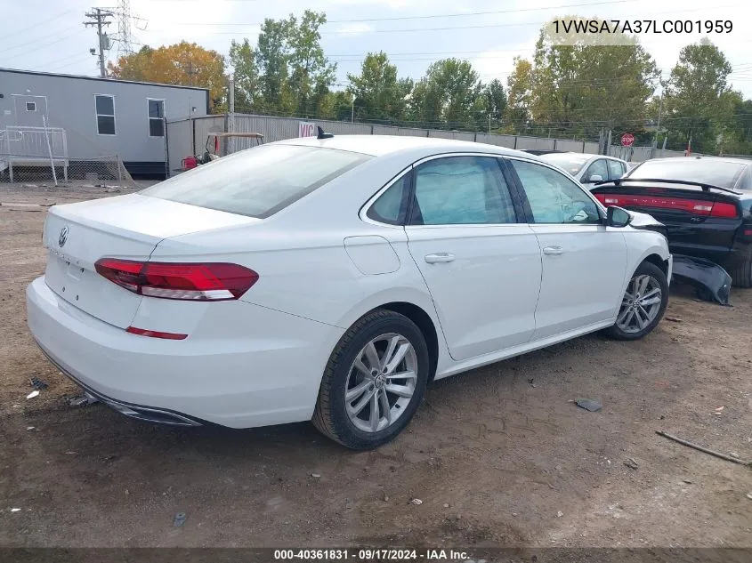 2020 Volkswagen Passat 2.0T Se VIN: 1VWSA7A37LC001959 Lot: 40361831