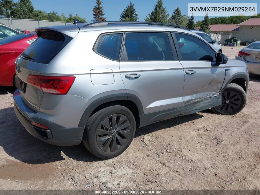 2022 Volkswagen Taos 1.5T S VIN: 3VVMX7B29NM029264 Lot: 40282269