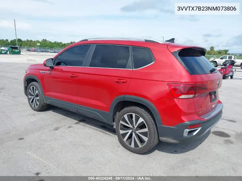 2022 Volkswagen Taos 1.5T Se VIN: 3VVTX7B23NM073806 Lot: 40324249