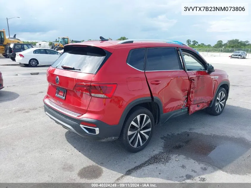 2022 Volkswagen Taos 1.5T Se VIN: 3VVTX7B23NM073806 Lot: 40324249