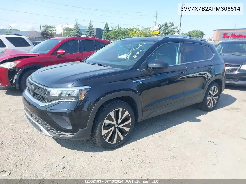 3VV7X7B2XPM308514 2023 Volkswagen Taos