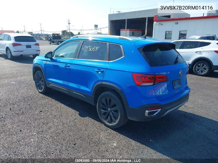 3VVSX7B20RM014116 2024 Volkswagen Taos