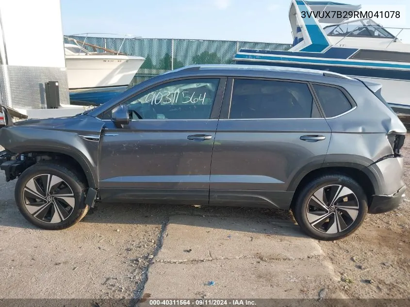 2024 Volkswagen Taos Se VIN: 3VVUX7B29RM041078 Lot: 40311564