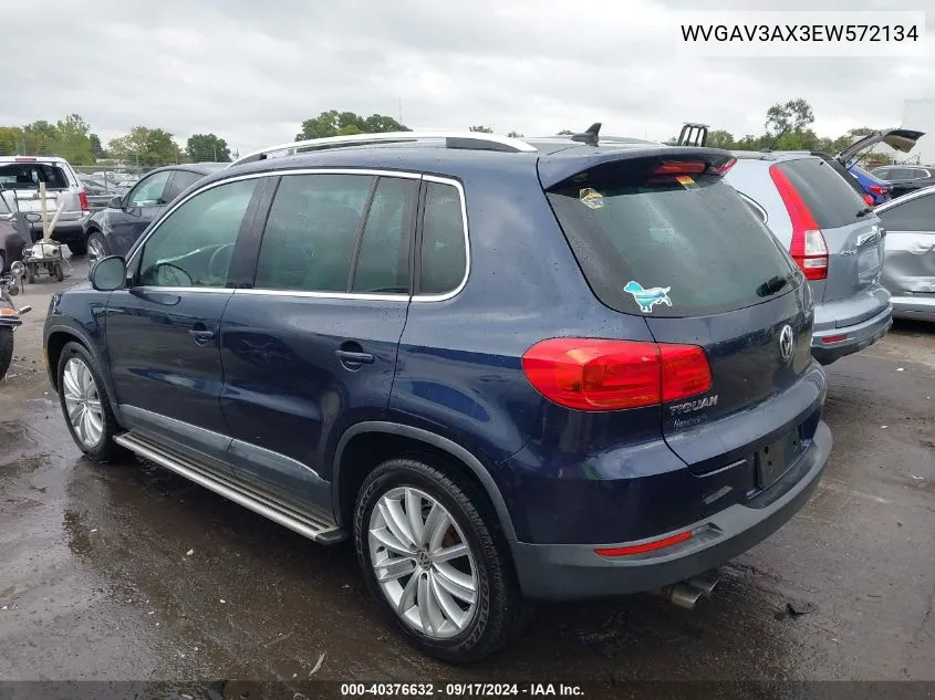 WVGAV3AX3EW572134 2014 Volkswagen Tiguan Se