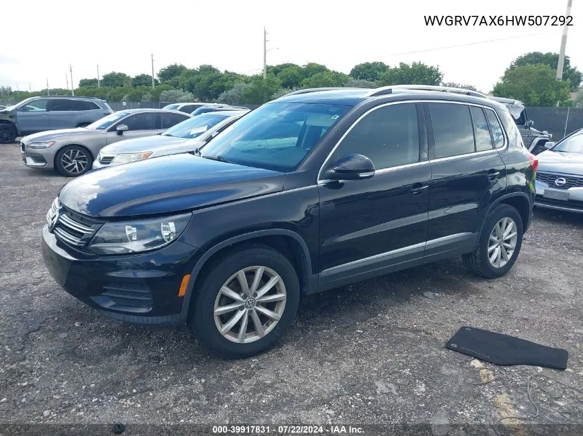 2017 Volkswagen Tiguan 2.0T Wolfsburg Edition VIN: WVGRV7AX6HW507292 Lot: 39917831