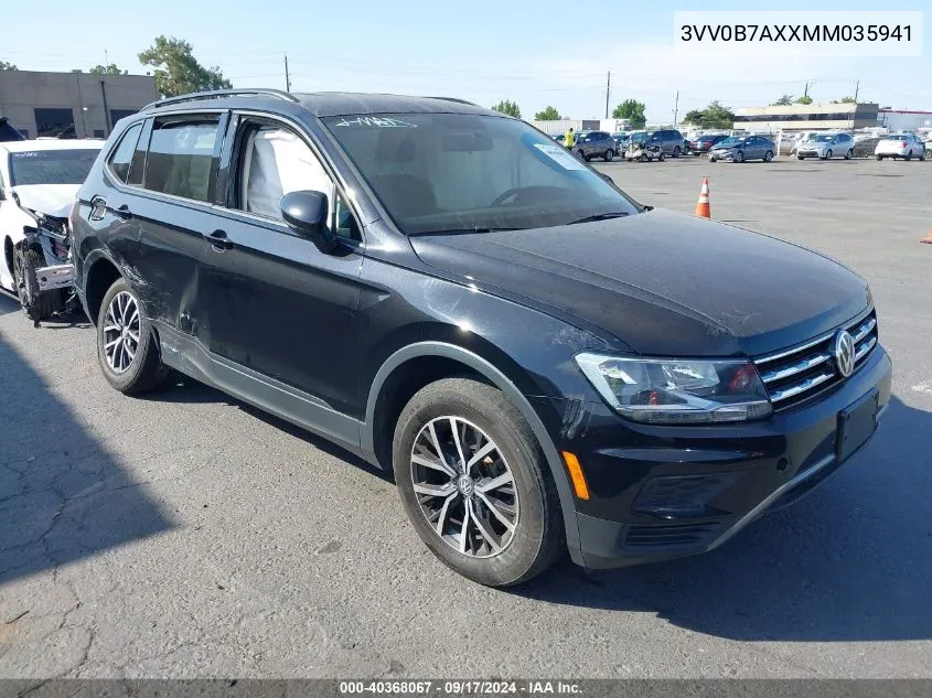 2021 Volkswagen Tiguan 2.0T S VIN: 3VV0B7AXXMM035941 Lot: 40368067