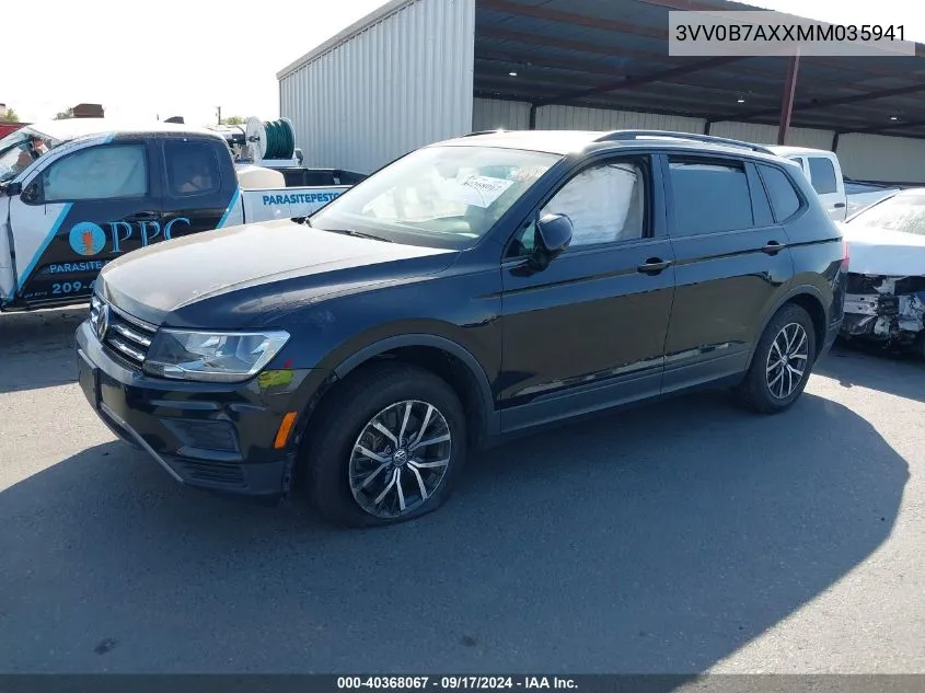 2021 Volkswagen Tiguan 2.0T S VIN: 3VV0B7AXXMM035941 Lot: 40368067