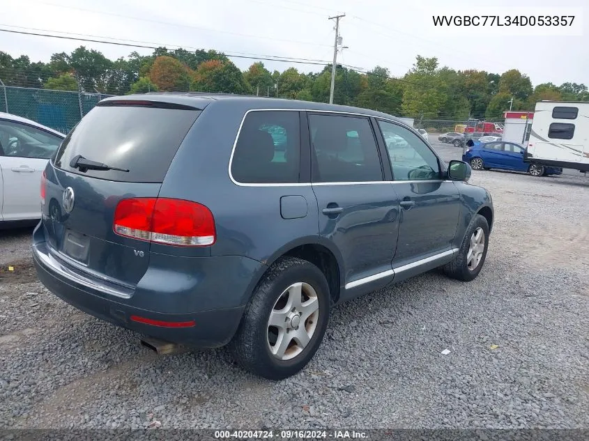 2004 Volkswagen Touareg V6 VIN: WVGBC77L34D053357 Lot: 40204724