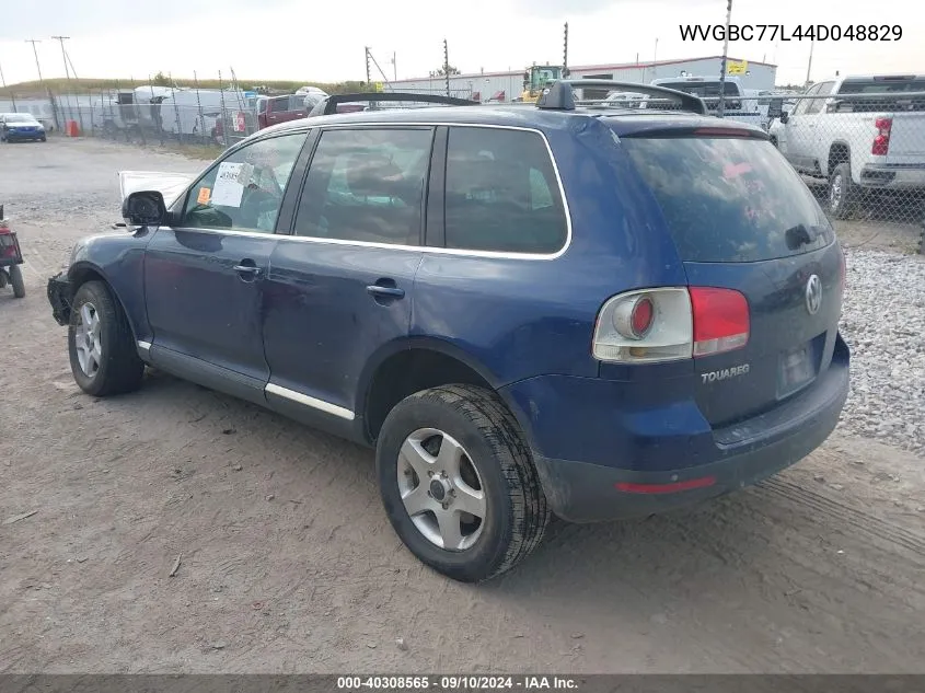 2004 Volkswagen Touareg 3.2 VIN: WVGBC77L44D048829 Lot: 40308565