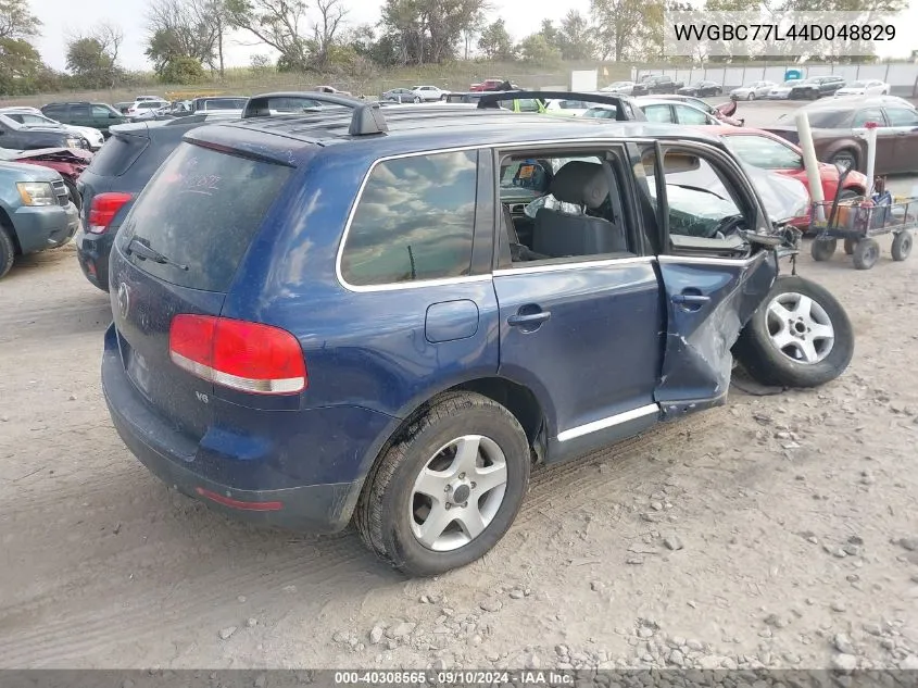 2004 Volkswagen Touareg 3.2 VIN: WVGBC77L44D048829 Lot: 40308565