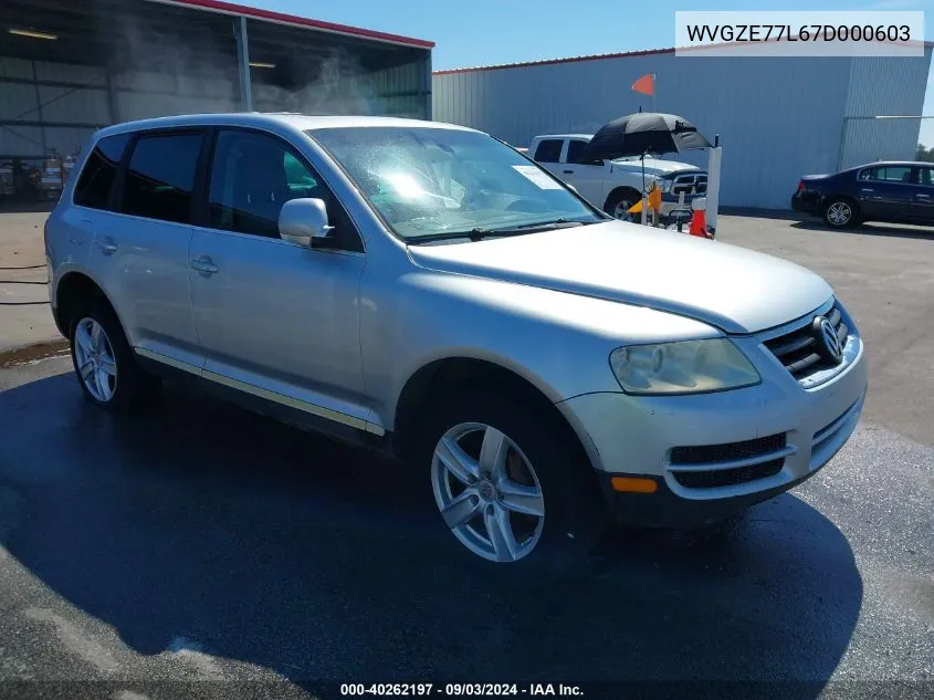 2007 Volkswagen Touareg V6 VIN: WVGZE77L67D000603 Lot: 40262197