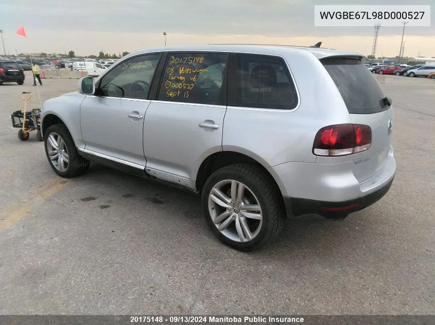 2008 Volkswagen Touareg V6 VIN: WVGBE67L98D000527 Lot: 20175148