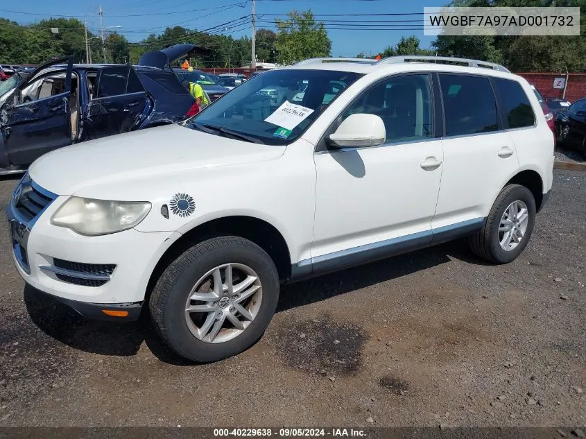 2010 Volkswagen Touareg Vr6 Fsi VIN: WVGBF7A97AD001732 Lot: 40229638