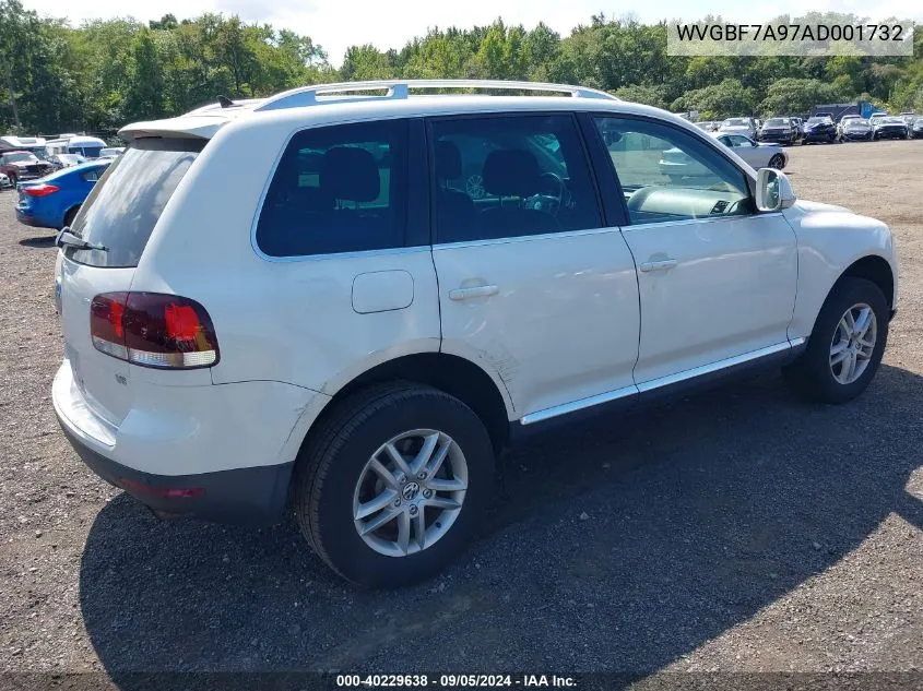 WVGBF7A97AD001732 2010 Volkswagen Touareg Vr6 Fsi