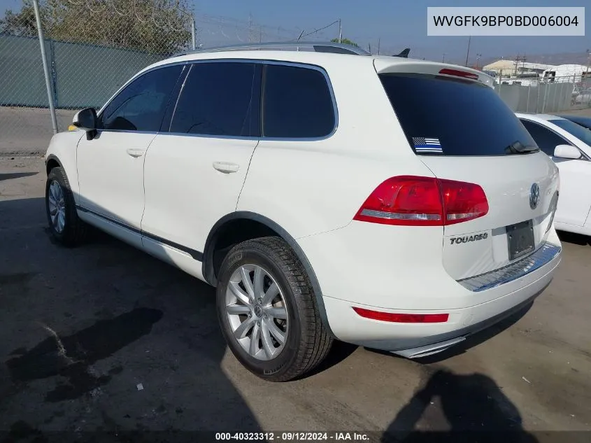 2011 Volkswagen Touareg Tdi Sport VIN: WVGFK9BP0BD006004 Lot: 40323312