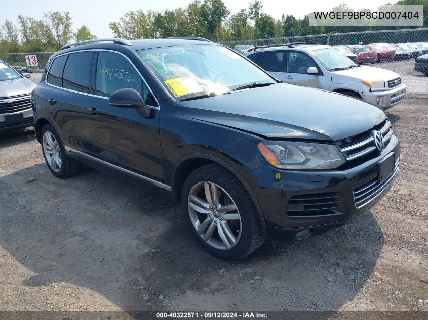 WVGEF9BP8CD007404 2012 Volkswagen Touareg Vr6 Executive