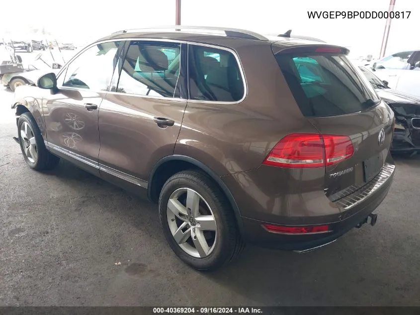 WVGEP9BP0DD000817 2013 Volkswagen Touareg Tdi Lux