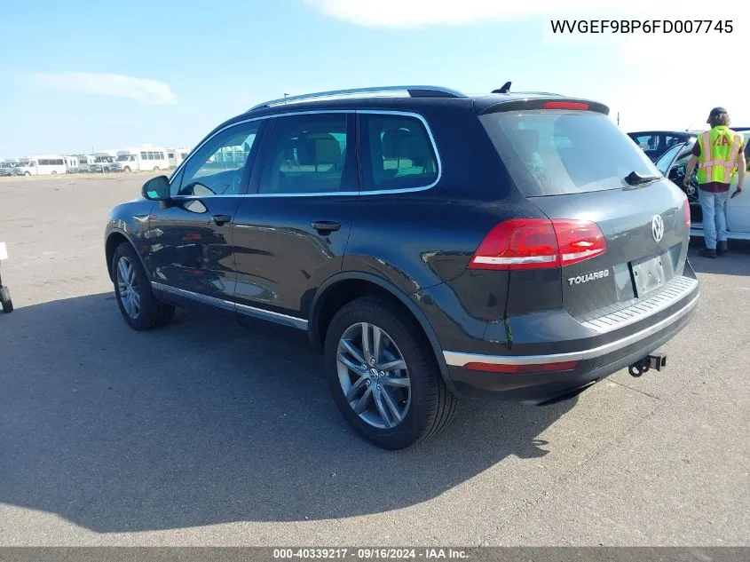 2015 Volkswagen Touareg V6 VIN: WVGEF9BP6FD007745 Lot: 40339217